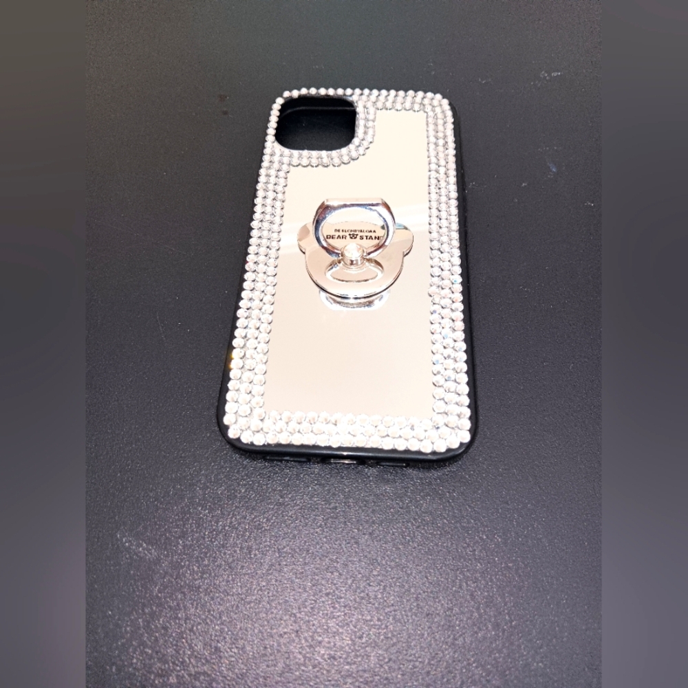 Elegant Silver Rhinestone Phone Case